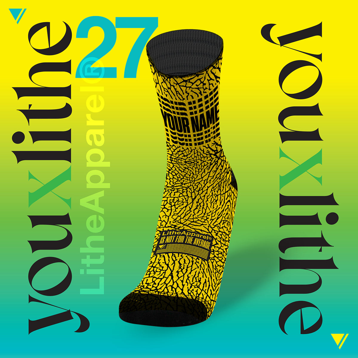 YOU X LITHE | CALCETINES PERSONALIZADOS COLOR | 4 PACK
