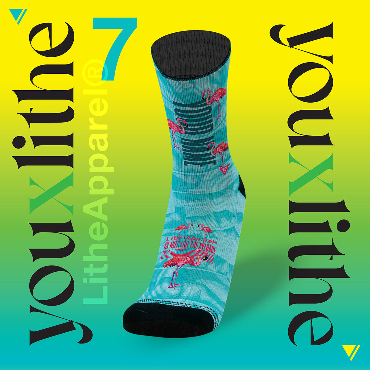 YOU X LITHE | CALCETINES PERSONALIZADOS | FLAMINGO