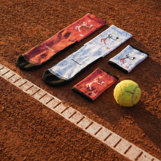 Calcetines y muñequeras personalizadas para clubes de tenis