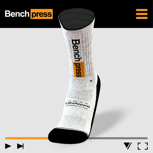BENCH PRESS WHITE | POWERLIFTING RX SOCKS