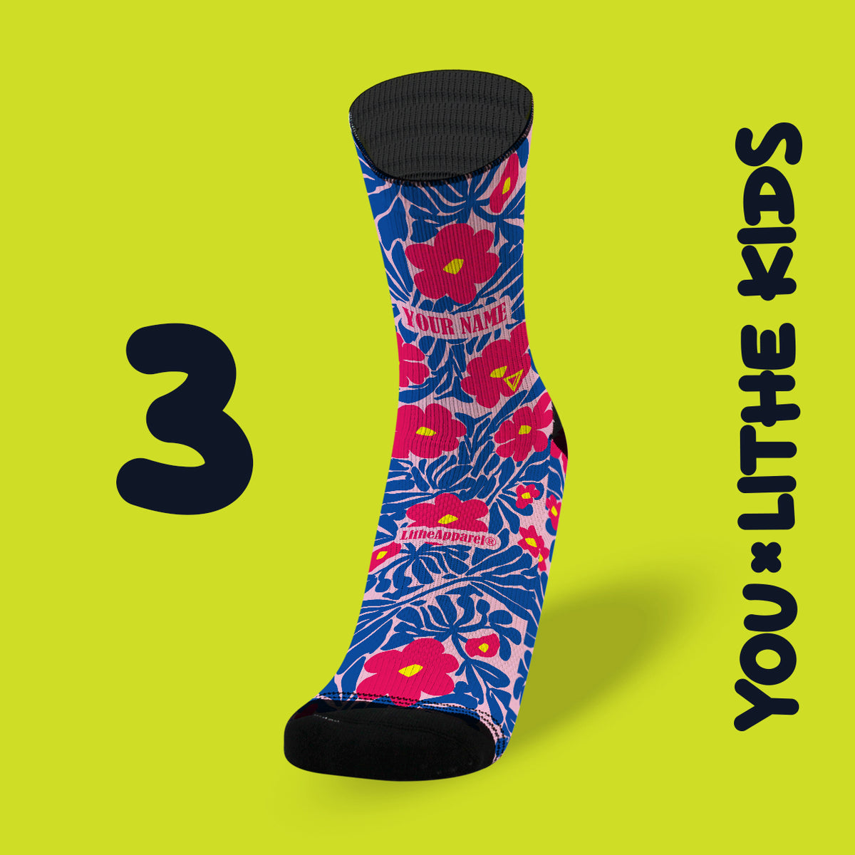 YOU X LITHE | CALCETINES PERSONALIZADOS KIDS | diseños a elegir