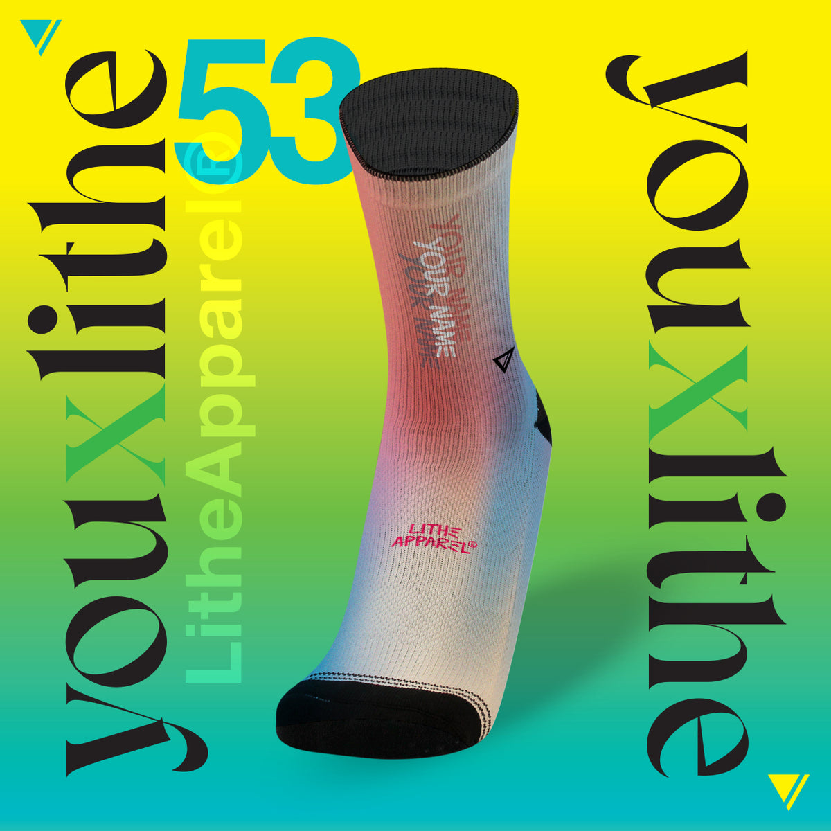 YOU X LITHE | CALCETINES PERSONALIZADOS | SOFT GRADIENT