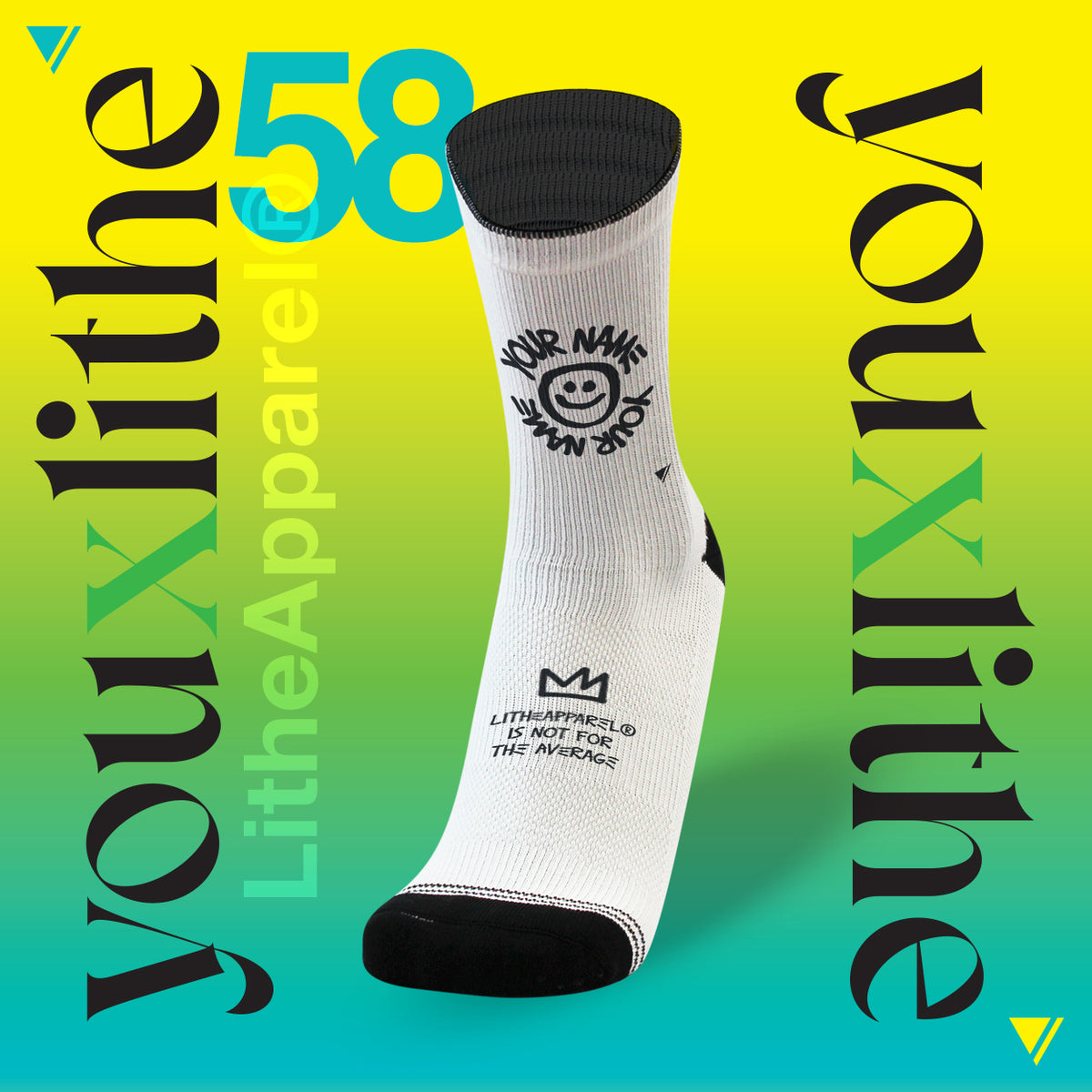 YOU X LITHE | CALCETINES PERSONALIZADOS | PACK 5