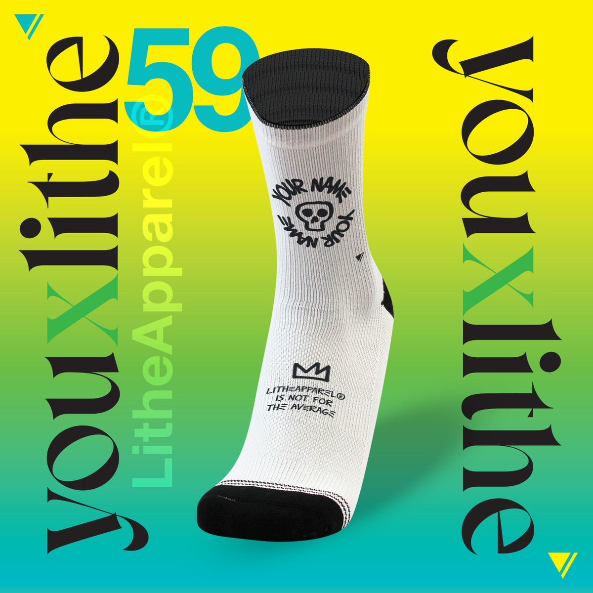 YOU X LITHE | CALCETINES PERSONALIZADOS | PACK 5
