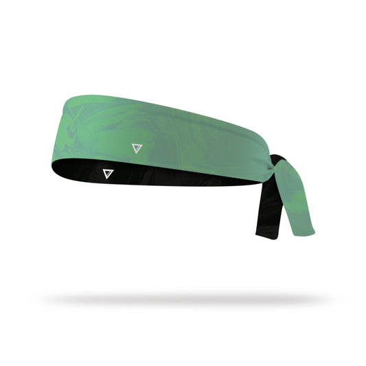 TEAL / BLACK · TIE HEADBAND [REVERSIBLE]