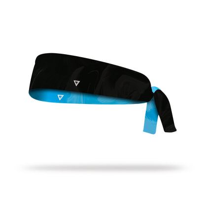 BLUE / BLACK · TIE HEADBAND [REVERSIBLE]