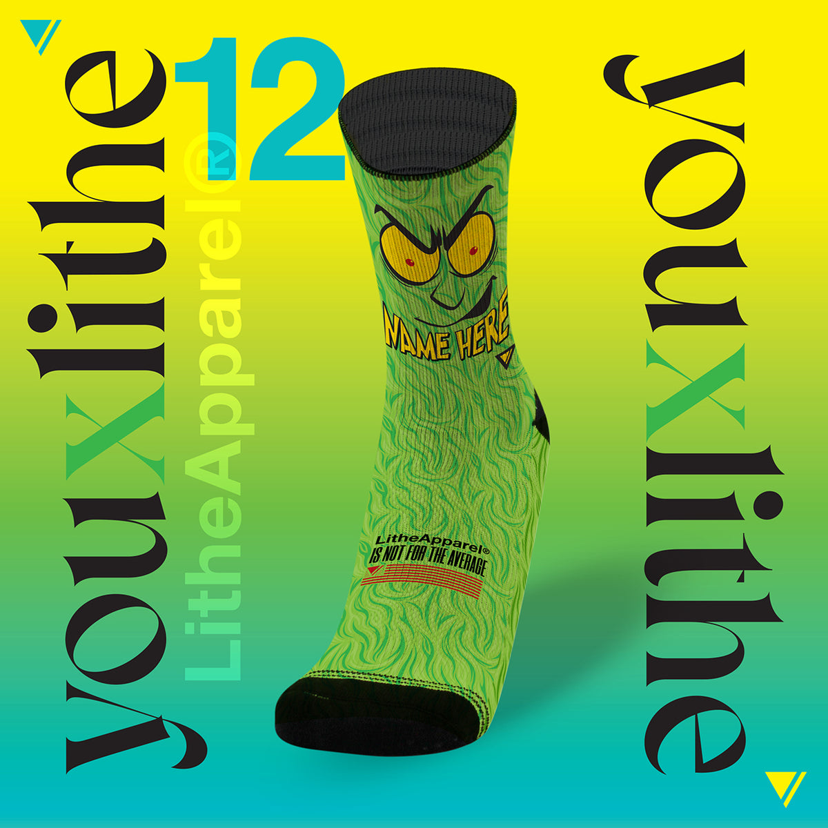 YOU X LITHE | CALCETINES PERSONALIZADOS COLOR | 4 PACK