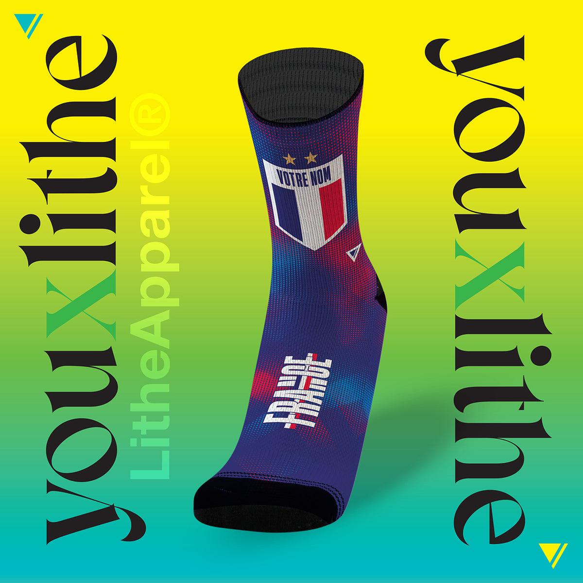 YOU X LITHE | CALCETINES PERSONALIZADOS | FRANCE